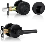 Gaurqiah Passage Door Lever And Single Cylinder Deadbolt Lockset, 1 Pack. Fixed Price $39.95.