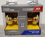 New Ace Colonial Knob 5238399 Polished Brass Interior Privacy-locking/bed & Bath. Fixed Price $24.99.
