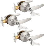 Probrico (3 Pack Entry Door Lever Lock For Exterior Handleset,(keyed. Fixed Price $63.99.