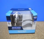 Schlage Accent Camelot Bed & Bath Door Lever Handle Satin Nickel F40 619. Fixed Price $24.99.