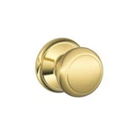 Schlage F10 505 Andover Passage Knobset Bright Lifetime Brass #9307. Fixed Price $12.00.
