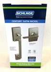 Schlage Century Entrance Handle W/ Latitude Lever Satin Nickel FE285CEN619LATCEN. Fixed Price $89.95.