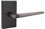 Emtek Metal Passage, Modern Rectangular Rosette, Athena Lever, Lh, US10B Oil Rub. Fixed Price $89.99.