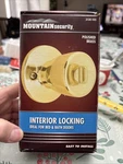 Mountain Security Interior Locking Polished Brass Tulip Door Knob 3130-105 Nib. Fixed Price $11.99.