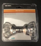 Tru Bolt Heavy Duty Clear Glass Crystal Door Knob Set Brushed Silver Tone. Fixed Price $24.99.