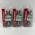 (3) Kwikset Round Traditional Hall & Closet Passage Door Knob Satin Nickel - New. Fixed Price $44.99.