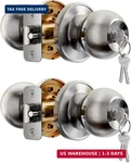 Veise Alike Door Knob Set 2-PACK, Bedroom Lock With Keys, Heavy-duty. Fixed Price $23.36.