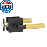 Amerdeco 1 Pack Black Brushed Gold Passage Door Handles Heavy Duty Non-locking. Fixed Price $58.74.