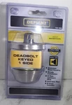 Defiant Deadbolt Door Lock Stainless Steel 2 Keys Keyed One 1 Side. Fixed Price $16.95.