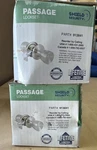 Lot Of 2 Passage Doorknob Satin Nickel Adjustable Backset Tulip Style 913841. Fixed Price $14.99.