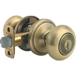 (4)-KWIKSET Signature Series Antique Brass Juno Entry Door Knob With Smartkey. Fixed Price $154.17.