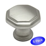 *5 Pack* Cosmas Cabinet Hardware Satin Nickel Octagon Knobs #5181SN. Fixed Price $7.10.