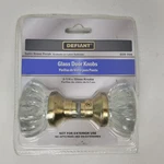 Defiant Glass Door Knobs 2 1/4 Inch New Satin Brass Finish 509 006. Fixed Price $6.50.