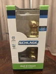 Schlage F10VGEO605 Georgian Door Knob Hall & Closet Passage *bright Brass*. Fixed Price $9.99.