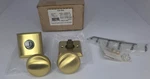 Baldwin FDROUTSR044 Round Non-turning Two-sided Dummy Door Knob Satin Brass. Fixed Price $35.99.