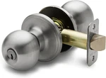 Secure Satin Stainless Door Knob With Key Lock Perfect For Interior & Exterior. Fixed Price $71.99.