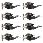 Probrico 8 Pack Privacy Door Leverlocking Black Handle Set For Bathroom. Fixed Price $192.83.