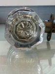 Emtek 8200OTUS4 Privacy Door Knob Set, Crystal Collection, Satin Chrome. Fixed Price $70.00.
