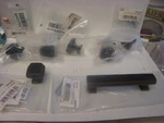 Emtek Art Deco 1-1/4" Cabinet Door Knobs Satin Brass 86421US10B & 1-86423US10. Fixed Price $49.99.