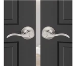 2PK Probrico Wave Style Handle Dummy Leverset Left/right Door Satin Nickel. Fixed Price $18.80.
