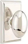 Polished Nickel Privacy With Elegant Rectangular Rosette And Egg Knob. Fixed Price $208.99.