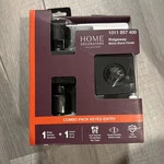 Home Decorators Collection Ridgeway Matte Black Single Cylinder Door Knob Combo. Fixed Price $39.99.