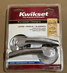 Kwikset Door Handle Lever Bed Bath Anti-tarnish Chrome Finish. Fixed Price $18.99.