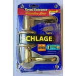 Schlage F51 Flair Keyed Entry Lever Left Hand Bright Brass 605 New 000386. Fixed Price $34.00.