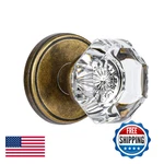 Clctk Crystal Door Knobs Interior Vintage Passage Glass Brass Octagon Hall Close. Fixed Price $59.69.