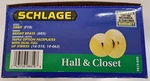 Schlage 605 Bright Brass - F10 Orbit Series Passage Hall & Closet Door Knob. Fixed Price $18.99.
