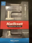 Kwikset Singapore Satin Nickel Rectang Straight Bed/bath Door Handle 97301-036. Fixed Price $17.00.