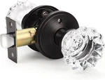 Knobwell Modern Round Crystal Door Knobs With Lock, 1 Pack, Oil Rubbed Bronze. Fixed Price $38.12.