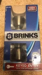 Brinks 2101-109 Bell Knob- Style Keyed Entry Door Knob, Antique Brass, Set.. Fixed Price $10.99.