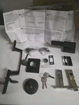 Exterior Front Door Handleset With Deadbolt Lock Key Lever Black Azdele. Fixed Price $41.95.