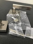 Kwikset 968HFLSQT-15V1 Halifax Dummy Lever Interior Pack, Satin Nickel. Fixed Price $14.38.