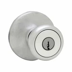 Lot Of 4 Kwikset Mobile Home Tylo Satin Chrome Deadbolt Keyed Entry Door Knob. Fixed Price $72.20.