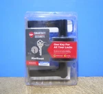 Kwikset Hollis Round Matte Black Keyed Entry Door Handle With Smartkey Security. Fixed Price $24.99.