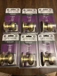 Lot Of 6 Gatehouse Inactive Dummy Door Knob 100% Polished Brass #0399127. Fixed Price $30.00.