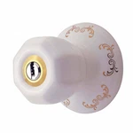 White & Gold Hexagonal Door Knob With Lock Porcelain Renovators Supply. Fixed Price $79.99.