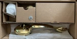 Schlage Plymouth Handleset W Flair Interior Lever Bright Brass. Fixed Price $98.99.
