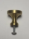 Heavy Solid Brass Cabinet Knob Round Mid Century Modern Drawer Pulls (15 Avail). Fixed Price $20.00.