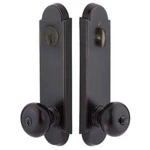Emtek 5318WUS19 Providence Knob With Annapolis Two Point Lockset - Flat Black. Fixed Price $280.00.