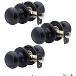 Copper Creek Black Door Knobs - Round Colonial Knob, 3 Pack, Interior Passage.... Fixed Price $32.50.