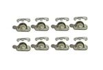 Steel Window Sash Lock, Ctc 2", Satin Nickel, 8 Pack, Made Taiwan. Fixed Price $35.86.