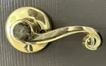 Kwikset 300BL Brass Balboa Privacy Door Lever (used). Fixed Price $18.00.