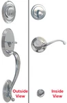 House Guard Polished Chrome Finish Front Door Handleset Entry Lever Locks. Fixed Price $69.99.