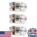 Gobrico Brushed Nickel Privacy Door Knobs Square ROSETTE3 Pack Interior Heavy. Fixed Price $110.58.