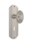 Warehouse Deco Plate With Keyhole Victorian Knob, Privacy - 2.375", Satin Nickel. Fixed Price $59.33.