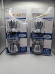 (2X) Atlas Oil Rubbed Bronze Button Lock Bath Privacy Tulip Doorknob Handle. Fixed Price $25.99.