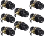 Privacy Door Knobs For Bed And Bath - Ball, Matte Black Interior Keyless 8 Pack. Fixed Price $64.99.